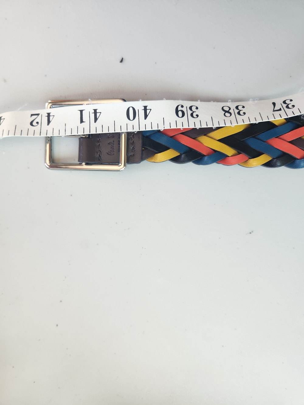 Paul Smith Brown Leather Belt with Silver Buckle - Picture 3 of 6